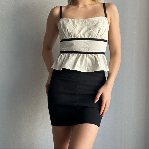 NWOT ZARA Basic High Rise Bodycon Mini Skirt in Black - Picture 5 of 10